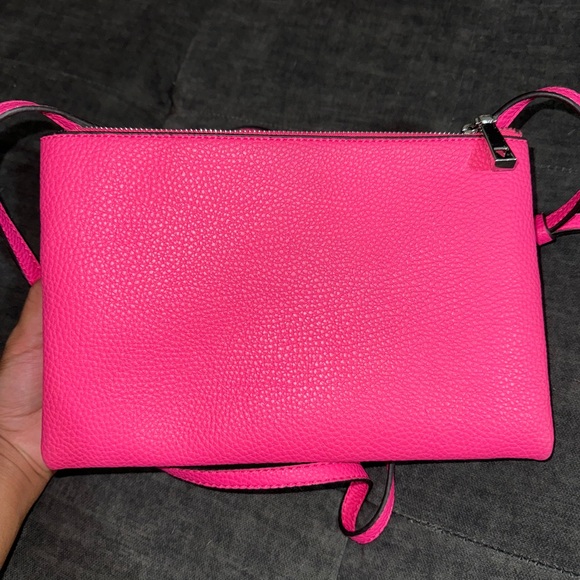 Two zipper pouches with magnetic button between , medium sized Guess clutch. - Picture 5 of 5
